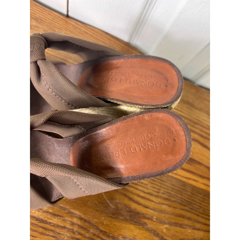 Donald Pliner Wedge‎ Espadrille Knot Slides Casual Comfort Elegant size 5 1/2